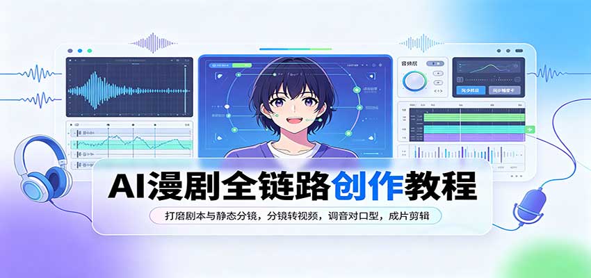 AI漫剧全链路创作教程:打磨剧本与静态分镜,分镜转视频,调音对口型,成片剪辑-悟空知识星球