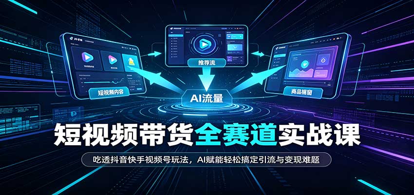 短视频带货全赛道:吃透抖音快手视频号玩法,AI赋能轻松搞定引流与变现难题-悟空知识星球
