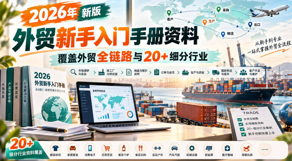2026年新版外贸新手入门手册资料,覆盖外贸全链路与20+细分行业-悟空知识星球