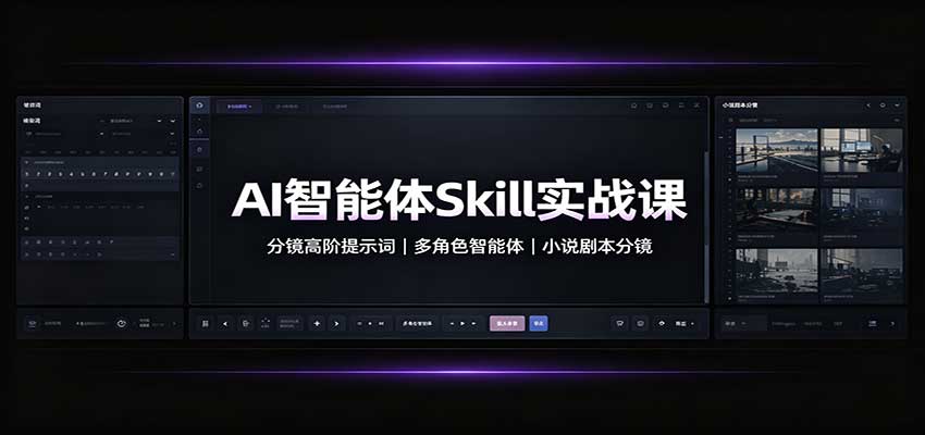 AI智能体Skill实战课：分镜高阶提示词，多角色智能体，小说剧本分镜-悟空知识星球