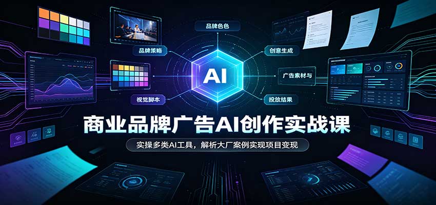 商业品牌广告AI创作实战课:实操多类AI工具,解析大厂案例实现项目变现-悟空知识星球