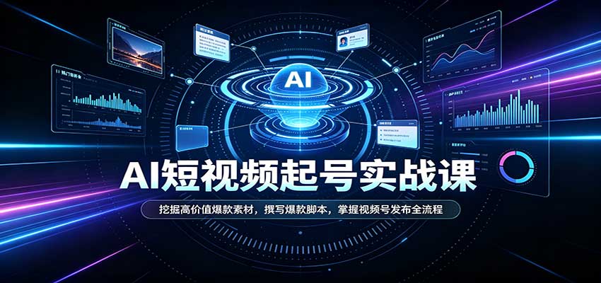 短视频AI起号实战课：挖掘高价值爆款素材，撰写爆款脚本，掌握视频号发布全流程-悟空知识星球