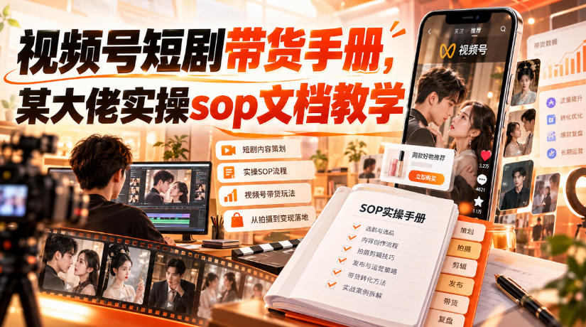 视频号短剧带货手册,某大佬实操sop文档教学-悟空知识星球
