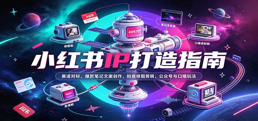 小红书IP打造指南:赛道对标,爆款笔记文案创作,拍摄修图剪辑,公众号与口播玩法-悟空知识星球