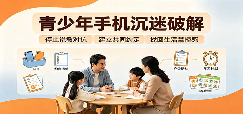 青少年手机沉迷破解:跳出管控说教思维,六步法引导孩子夺回注意力掌控权-悟空知识星球