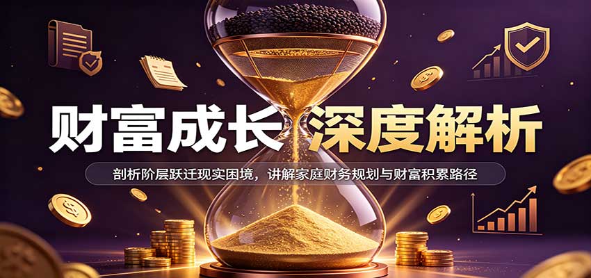 财富成长深度解析:剖析阶层跃迁现实困境,讲解家庭财务规划与财富积累路径-悟空知识星球