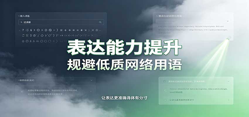 表达能力提升:语言塑造思想逻辑,规避低质网络用语,强化心智感知-悟空知识星球