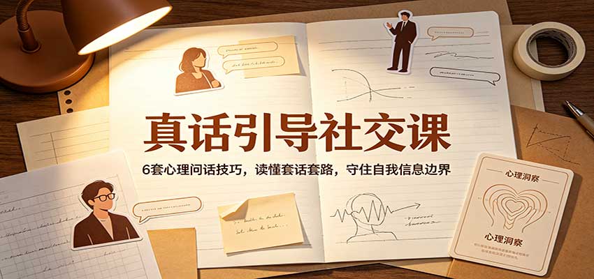 真话引导社交课:6套心理问话技巧,读懂套话套路,守住自我信息边界-悟空知识星球