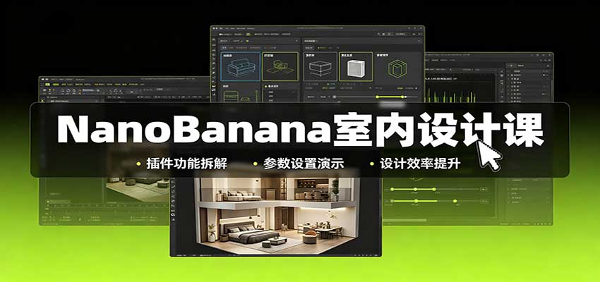 NanoBanana室内设计课:无限画布配置,插件实操,生图改图视频制作-悟空知识星球