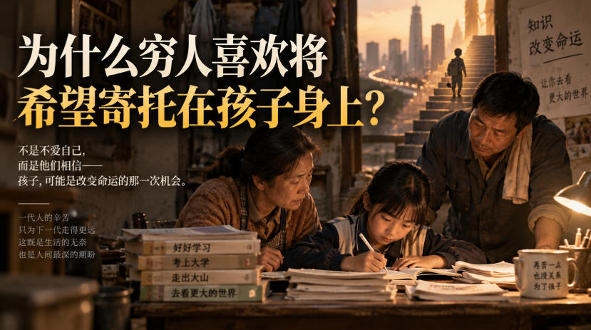 某社群精品文章:为什么穷人喜欢将希望寄托在孩子身上?-悟空知识星球