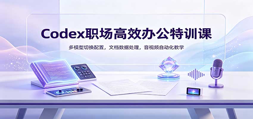Codex职场高效办公特训课：多模型切换配置，文档数据处理，音视频自动化教学-悟空知识星球