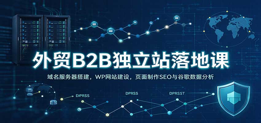 外贸B2B独立站落地课:域名服务器搭建,WP网站建设,页面制作SEO与谷歌数据分析-悟空知识星球