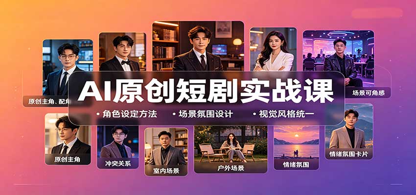 AI原创短剧实战课：从零搭建短剧创作全流程，批量产出可上线剧本-悟空知识星球