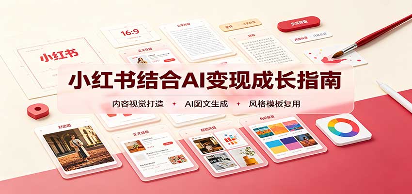 小红书结合AI变现成长指南：账号精准定位，内容视觉打造，搭建可复制流量获客体系-悟空知识星球