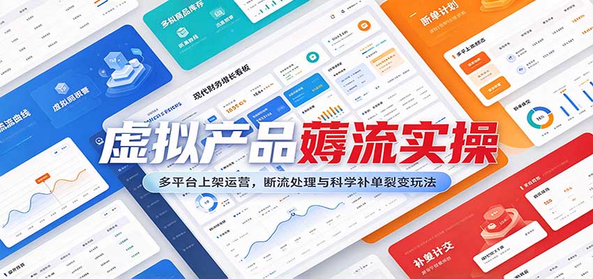 虚拟产品薅流实操:多平台上架运营,断流处理与科学补单裂变玩法-悟空知识星球