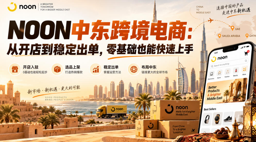 NOON中东跨境电商:从开店到稳定出单,零基础也能快速上手(更新2026)-悟空知识星球