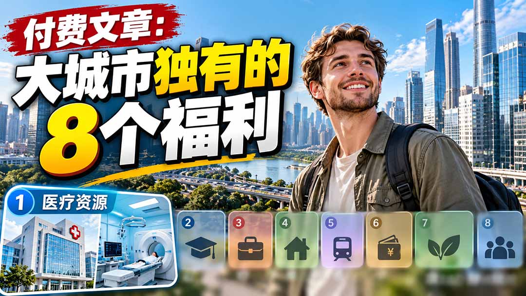 (20848期)付费文章:大城市独有的8个福利-悟空知识星球