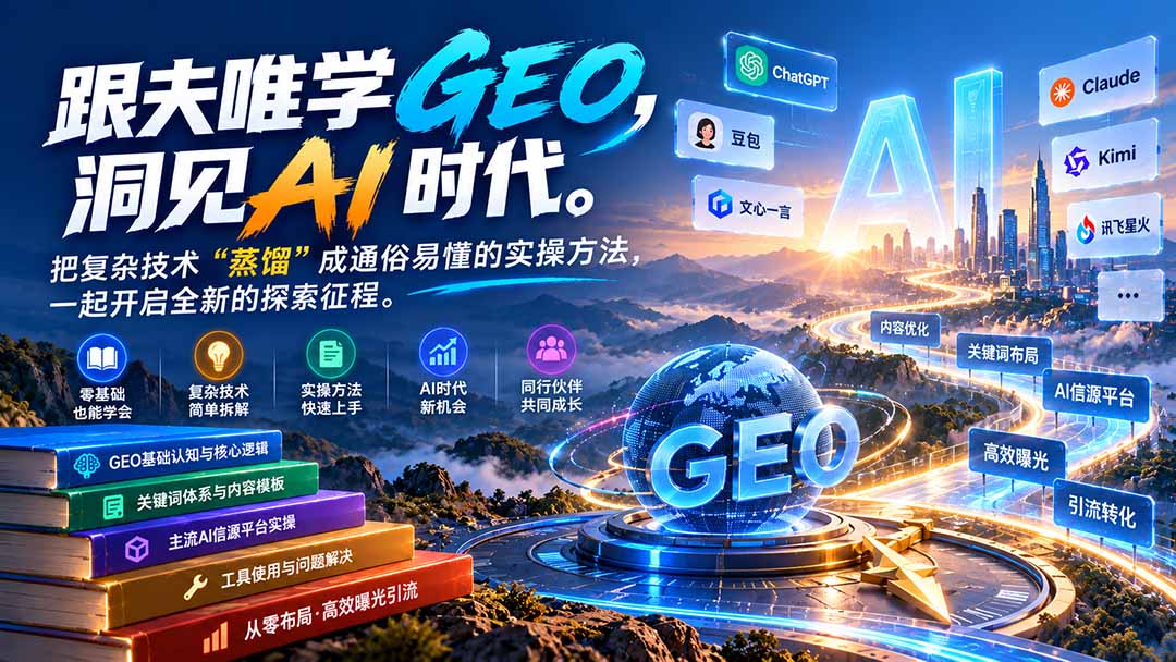 (21257期)跟夫唯学GEO-更新1030,洞见AI时代。把复杂技术 “蒸馏” 成通俗易懂的实操方法,一起开启全新的探索征程-悟空知识星球
