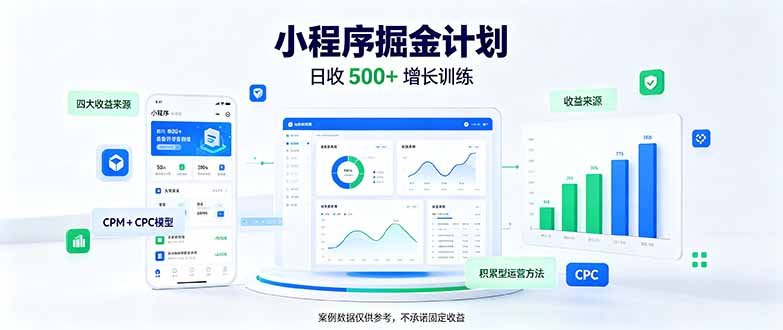 (21046期)一部手机日入500+,微信小程序掘金计划,四种收入来源,长期稳定可靠-悟空知识星球