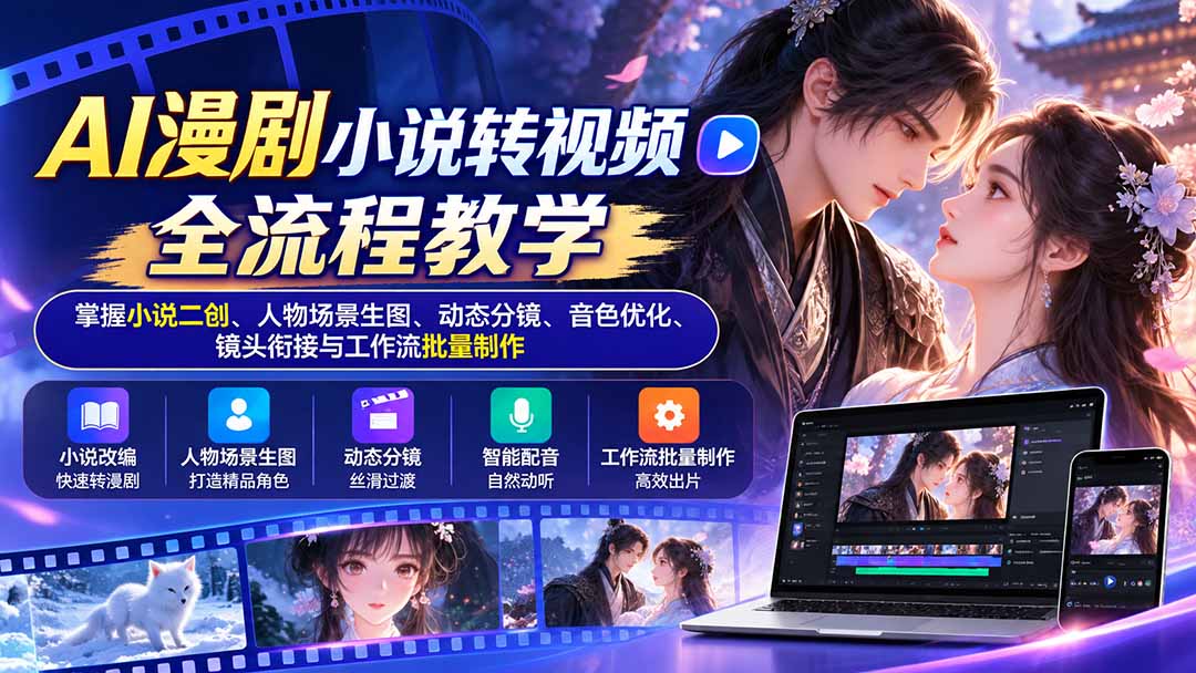 (20880期)AI漫剧小说转视频全流程教学:掌握小说二创、人物场景生图、动态分镜、音色优化、镜头衔接与工作流批量制作-悟空知识星球