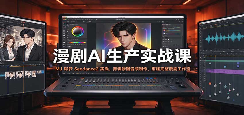 漫剧AI生产实战课:MJ 即梦 Seedance2 实操,剪辑修图音频制作,搭建完整漫剧工作流-悟空知识星球