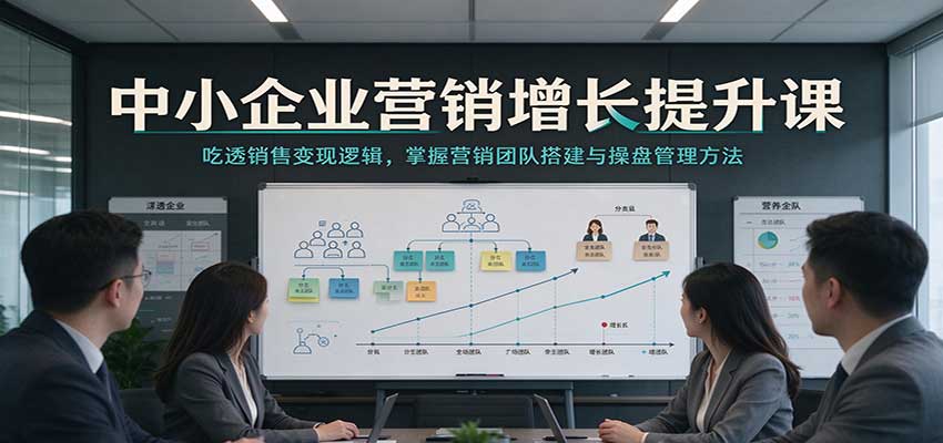 中小企业营销增长提升课:吃透销售变现逻辑,掌握营销团队搭建与操盘管理方法-悟空知识星球