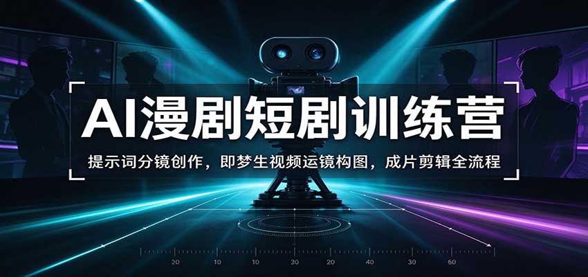 AI漫剧短剧训练营:提示词分镜创作,即梦生视频运镜构图,成片剪辑全流程-悟空知识星球