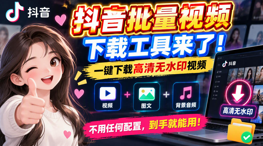 抖音批量视频下载工具，一键下载高清无水印视频，到手就能用-悟空知识星球
