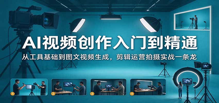 AI视频创作入门到精通：从工具基础到图文视频生成，剪辑运营拍摄实战一条龙-悟空知识星球