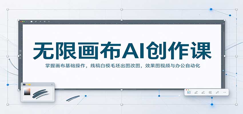 无限画布AI创作课:掌握画布基础操作,线稿白模毛坯出图改图,效果图视频与办公自动化-悟空知识星球