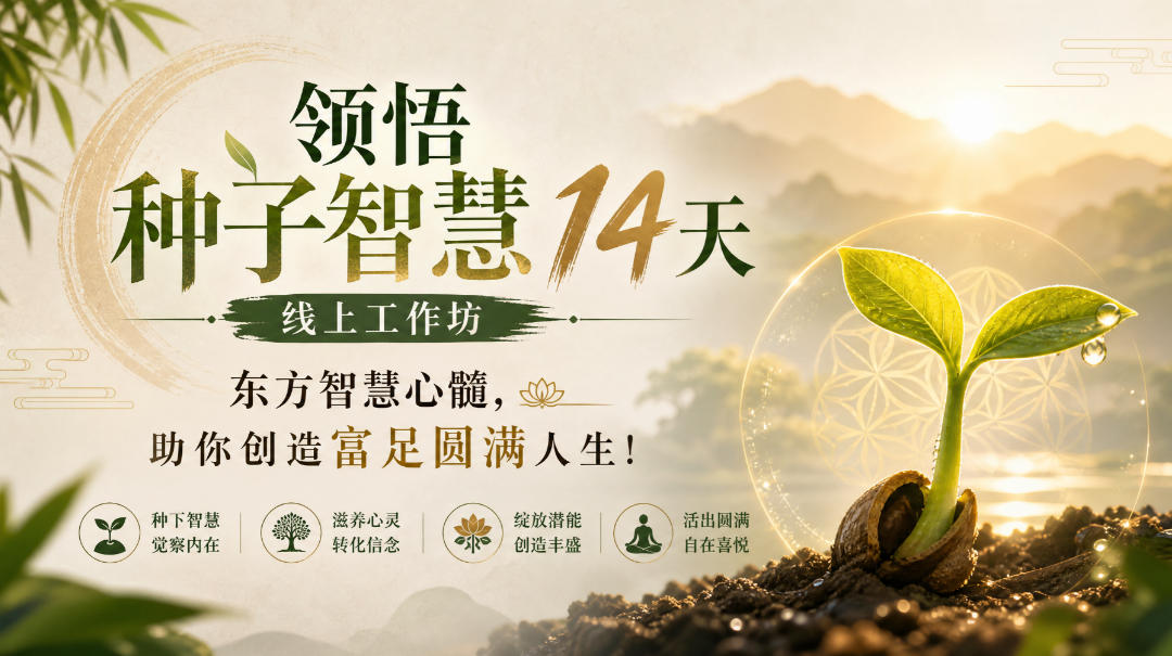 鹿大米领悟种子智慧14天线上工作坊，东方智慧心髓，助你创造富足圆满人生！-悟空知识星球
