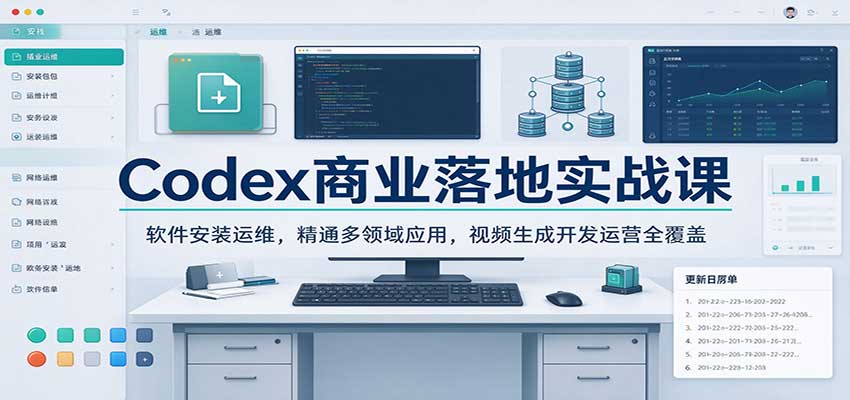 Codex商业落地实战课:软件安装运维,精通多领域应用,视频生成开发运营全覆盖-悟空知识星球
