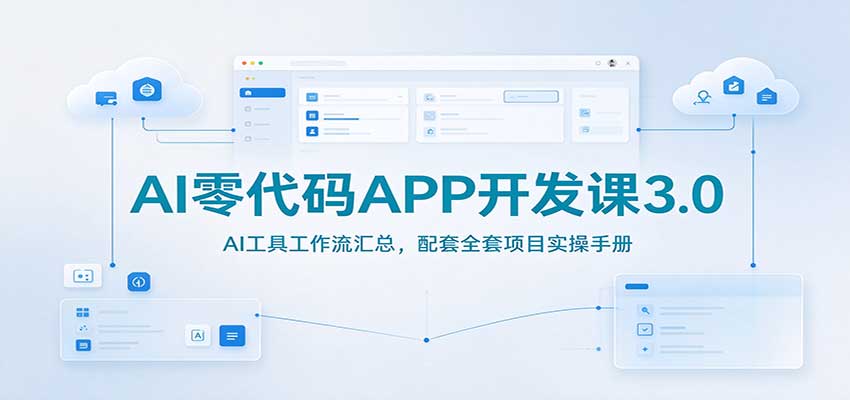 AI零代码APP开发课3.0：AI工具工作流汇总，配套全套项目实操手册-悟空知识星球