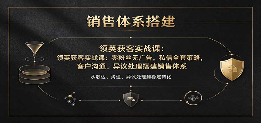 领英获客实战课：零粉丝无广告，私信全套策略，客户沟通、异议处理搭建销售体系-悟空知识星球