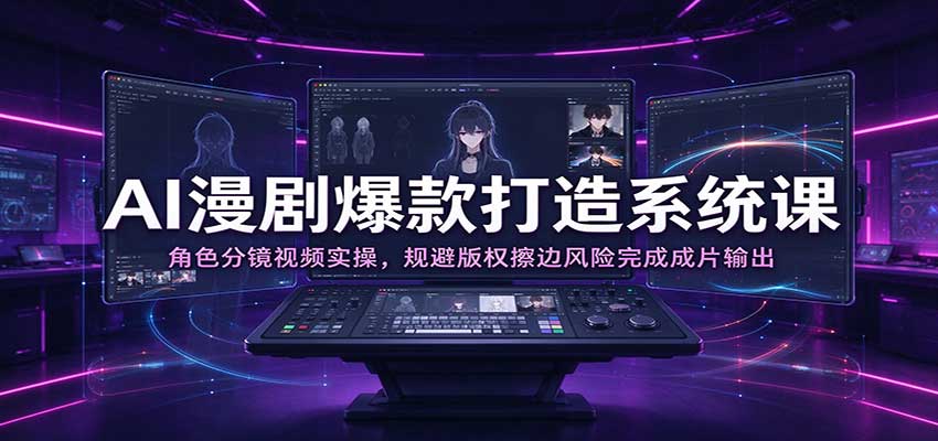 AI漫剧爆款打造系统课：角色分镜视频实操，规避版权擦边风险完成成片输出-悟空知识星球