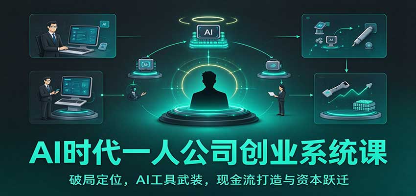 AI时代一人公司创业系统课:破局定位,AI工具武装,现金流打造与资本跃迁-悟空知识星球