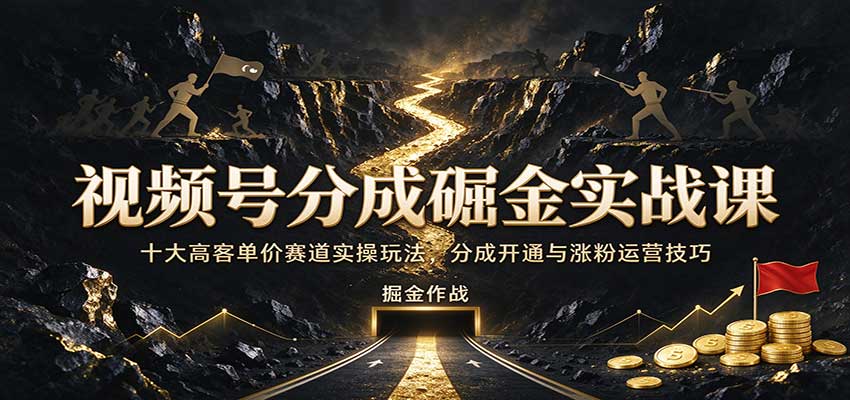 视频号分成掘金实战课:十大高客单价赛道实操玩法,分成开通与涨粉运营技巧-悟空知识星球