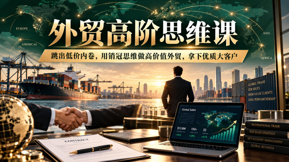 外贸高阶思维课,跳出低价内卷,用销冠思维做高价值外贸,拿下优质大客户-悟空知识星球