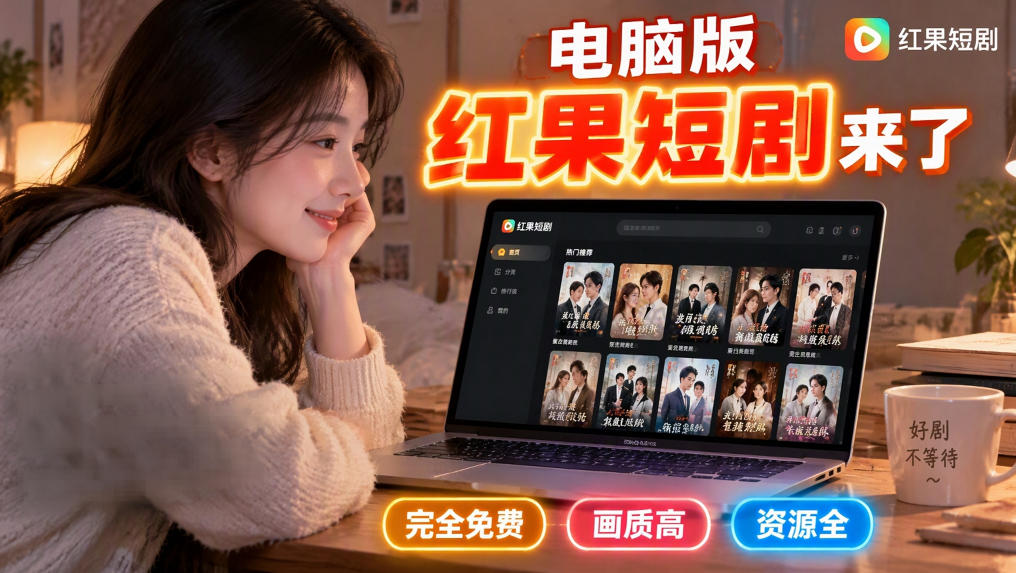 手机看短剧费眼？电脑版红果短剧来了，完全免费、画质高、资源全-悟空知识星球