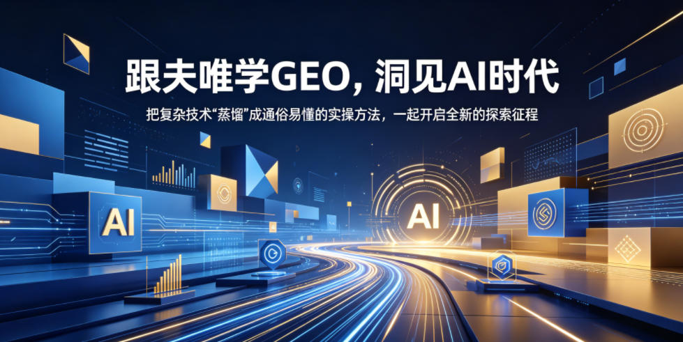 跟夫唯学GEO,洞见AI时代,把复杂技术“蒸馏”成通俗易懂的实操方法,一起开启全新的探索征程(更新26年10月)-悟空知识星球