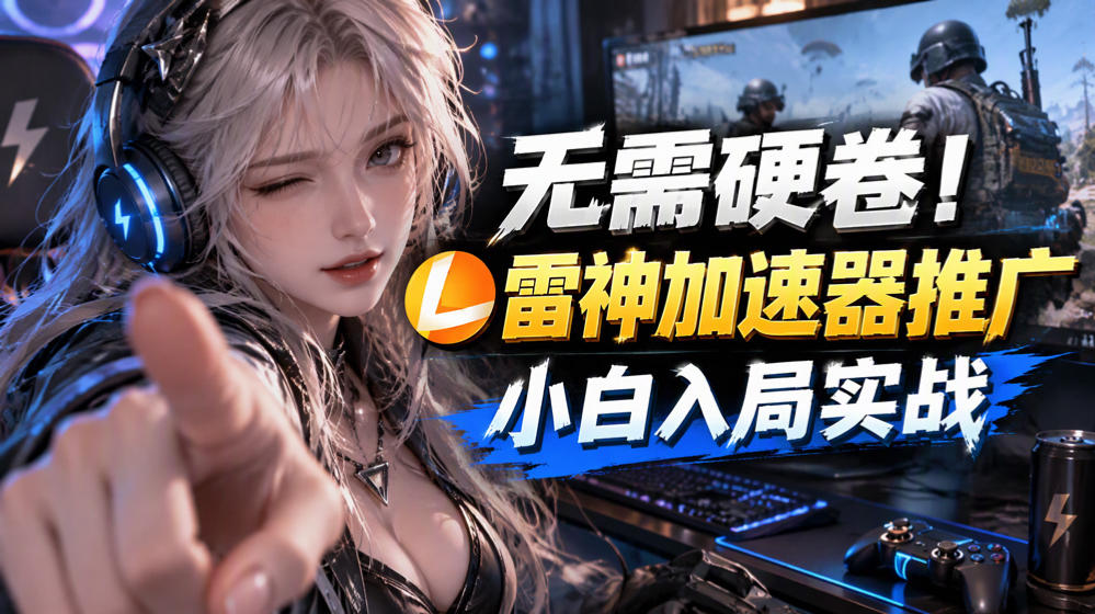无需硬卷!雷神加速器推广,小白入局实战一天也能几十r-悟空知识星球
