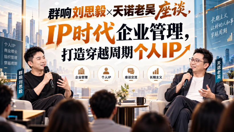 群响刘思毅×天诺老吴座谈,IP时代企业管理,打造穿越周期个人IP-悟空知识星球