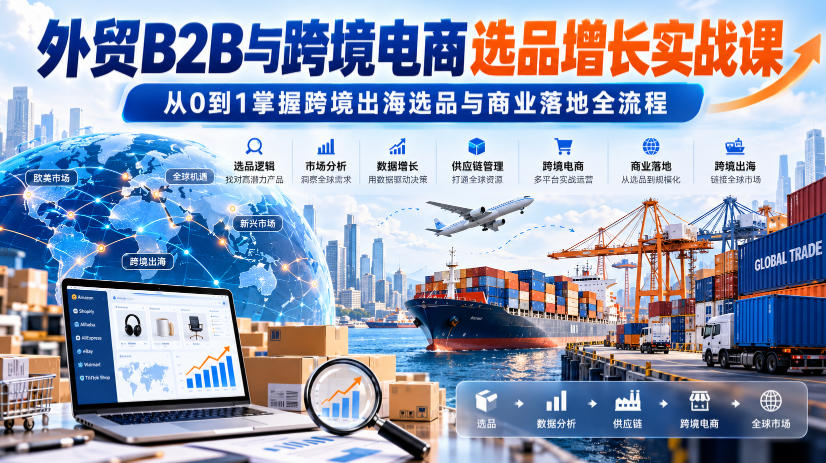 外贸B2B与跨境电商选品增长实战课，从0到1掌握跨境出海选品与商业落地全流程-悟空知识星球
