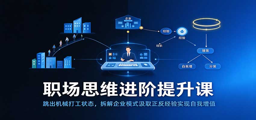职场思维进阶提升:跳出机械打工状态,拆解企业模式汲取正反经验实现自我增值-悟空知识星球