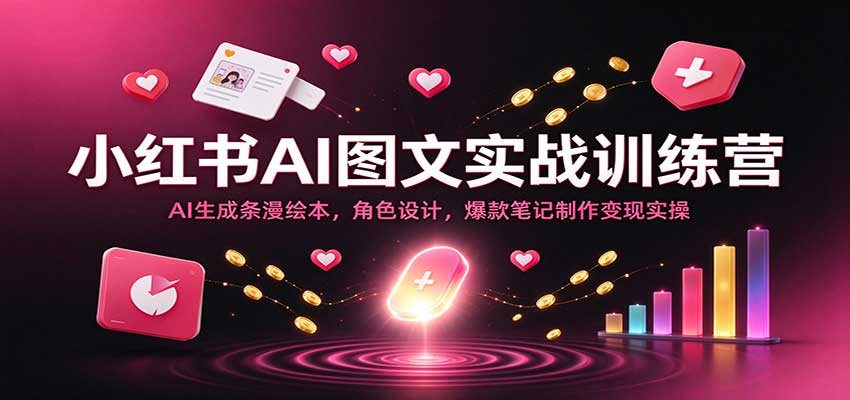 小红书AI图文实战训练营：AI生成条漫绘本，角色设计，爆款笔记制作变现实操-悟空知识星球